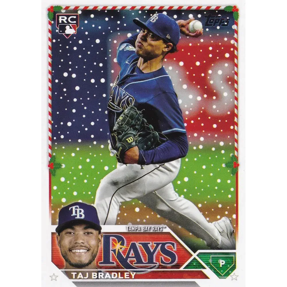 2023 Topps Holiday Taj Bradley RC H23 Tampa Bay Rays